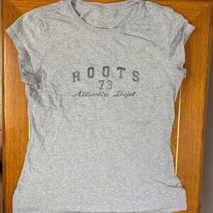 Heather Grey Short Sleeve Roots T-Shirt 2000s